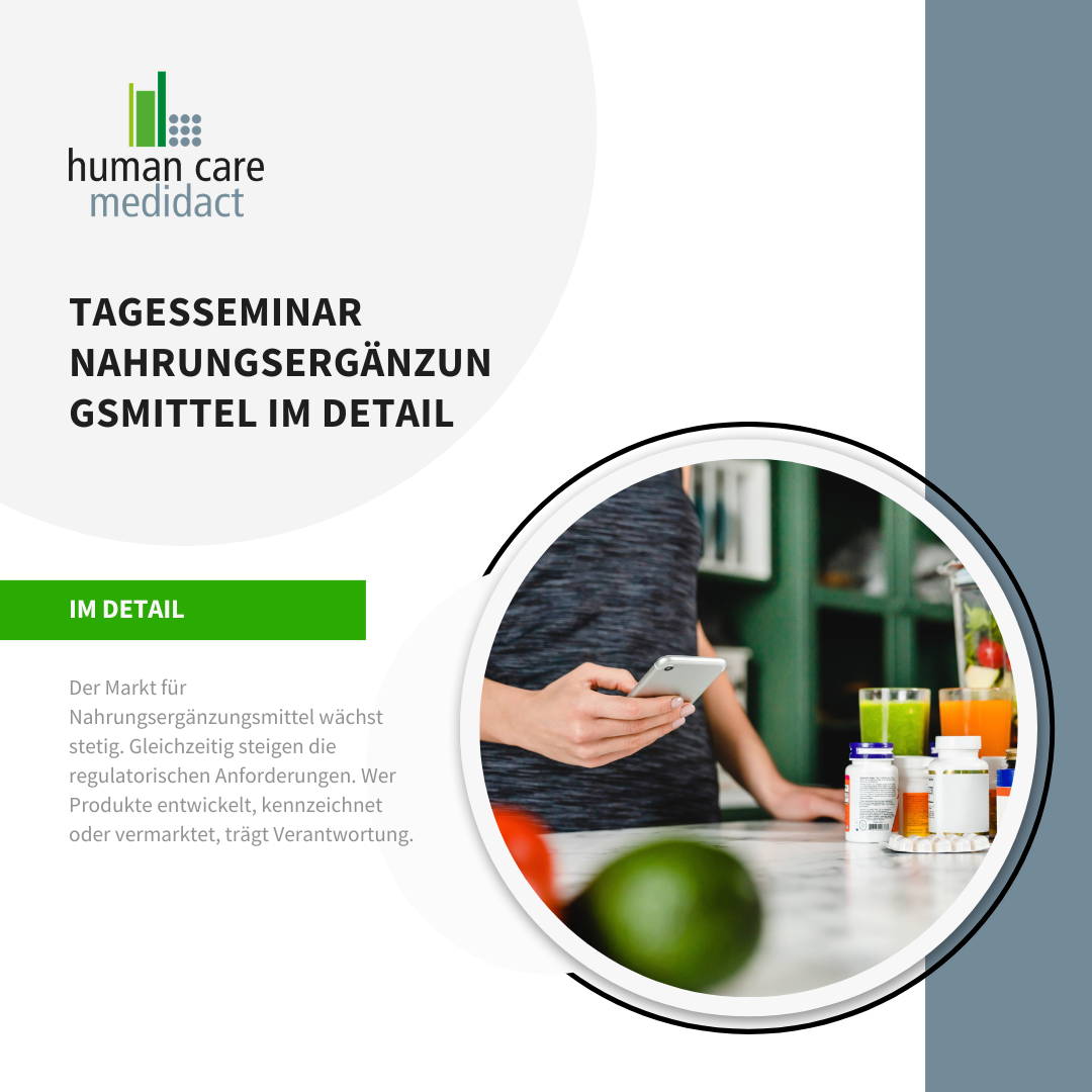 Tagesseminar Nahrungsergänzungsmittel
